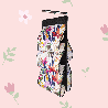 FLORAL w kwiaty wiszący organizer do szafy 5 przegród na torebki, paski 72x42cm