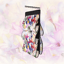FLORAL w kwiaty wiszący organizer do szafy 5 przegród na torebki, paski 72x42cm
