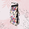 FLORAL w kwiaty wiszący organizer do szafy 5 przegród na torebki, paski 72x42cm