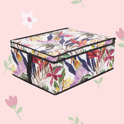 FLORAL w kwiaty organizer do szafy z pokrywą 48x36x19cm