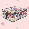 FLORAL w kwiaty organizer do szafy z pokrywą 48x36x19cm
