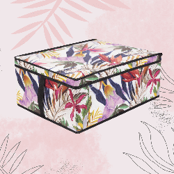 FLORAL w kwiaty organizer do szafy z pokrywą 48x36x19cm