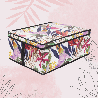 FLORAL w kwiaty organizer do szafy z pokrywą 48x36x19cm