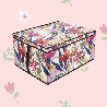 FLORAL w kwiaty organizer do szafy z pokrywą 50x40x25cm