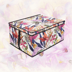 FLORAL w kwiaty organizer do szafy z pokrywą 50x40x25cm