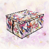 FLORAL w kwiaty organizer do szafy z pokrywą 50x40x25cm