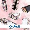 FLORAL w kwiaty organizer do szafy z pokrywą 50x40x25cm