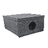 GREY szary organizer do szafy z pokrywą oraz oknem 48x36x19cm