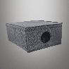 GREY szary organizer do szafy z pokrywą oraz oknem 48x36x19cm