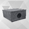 GREY szary organizer do szafy z pokrywą oraz oknem 48x36x19cm