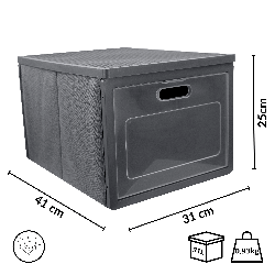GREY szary organizer do szafy z drzwiczkami 41x31x25cm