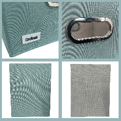 MINT zielony, miętowy organizer do szafy z pokrywą oraz oknem 29,5x22,5x16,5cm