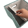 MINT zielony, miętowy organizer do szafy z pokrywą oraz oknem 29,5x22,5x16,5cm