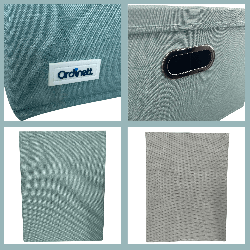 MINT zielony, miętowy organizer do szafy z pokrywą oraz oknem 40,5x30,5x26,5cm