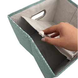 MINT zielony, miętowy organizer do szafy z pokrywą oraz oknem 40,5x30,5x26,5cm