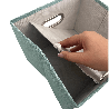 MINT zielony, miętowy organizer do szafy z pokrywą oraz oknem 40,5x30,5x26,5cm