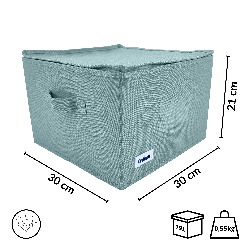 MINT zielony, ogranizer, pojemnik do szafy z uchwytami 30x30x21cm