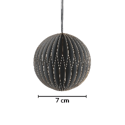 Zestaw 4 bombek papierowych składanych 7cm – elegancka szarość