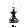 Aniołek papierowy składany 12cm – stylowa szarość