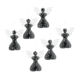 Aniołek papierowy składany 12cm – stylowa szarość