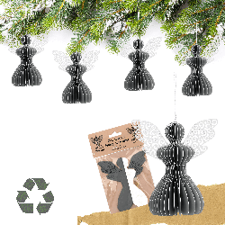 Aniołek papierowy składany 12cm – stylowa szarość