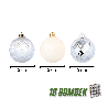 Zestaw 16 bombek choinkowych 6cm – eleganckie srebro