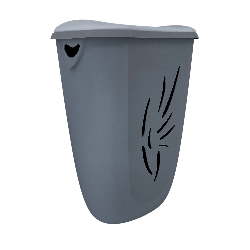 Kosz na pranie 40L Flora, Szary