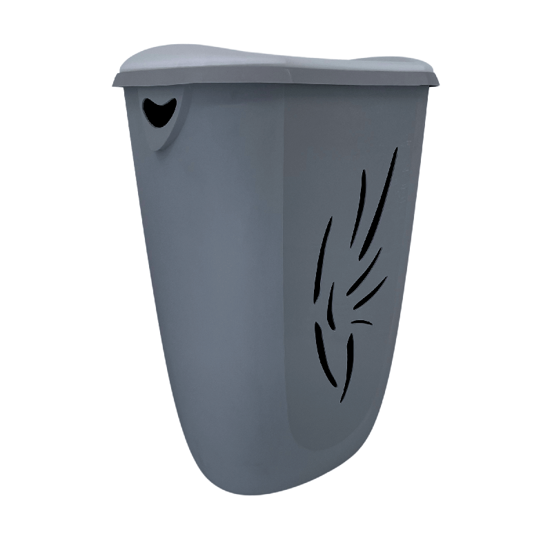 Kosz na pranie 40L Flora, Szary