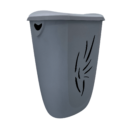 Kosz na pranie 40L Flora, Szary
