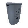 Kosz na pranie 40L Flora, Szary