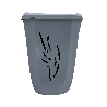 Kosz na pranie 40L Flora, Szary