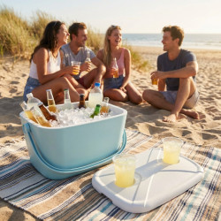 Lodówka ATLANTIC 20L Błękitna Kamai