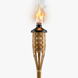 Pochodnia ogrodowa bambusowa, pleciona, do ogrodu i tarasu, 1200 mm, pojemność 180 ml