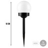 Lampa ogrodowa solarna wbijana, 1x LED, baterie AAA, IP44, wys. 10 cm, zimne światło