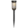 Lampa ogrodowa solarna, czarna LED, zapikowa, IP44, 7,5x42 cm