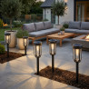 Lampa ogrodowa solarna, czarna LED, zapikowa, IP44, 7,5x42 cm