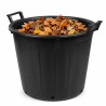 Pojemnik ogrodowy okrągły plastikowy perforowany z uchwytami, 50 l, średnica 50 cm, wysokość 41 cm