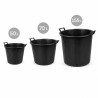 Pojemnik ogrodowy okrągły plastikowy perforowany z uchwytami, 50 l, średnica 50 cm, wysokość 41 cm